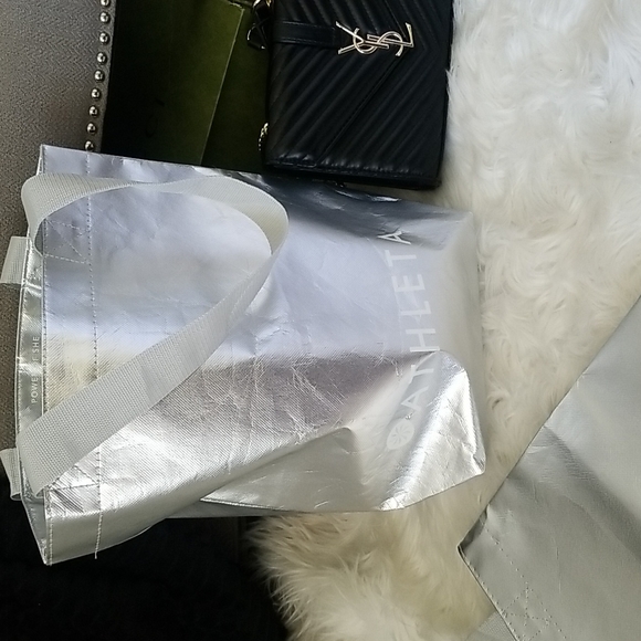 Athleta reusable silver tote bags silver - Picture 3 of 4